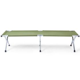 [Old Code: 27860141]RHB-03A Portable Folding Camping Cot with Carrying Bag Army Green (Option: Default Title)